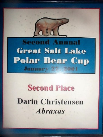 Great Salt Lake Polar Bear Cup Second Place Plaque